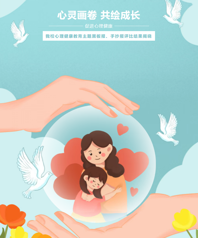 【校园动态】心灵画卷，共绘成长|我校心理健康教育主题黑板报、手抄报评比结果揭